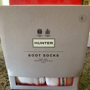Hunter Tall Boot Socks Cream Size L